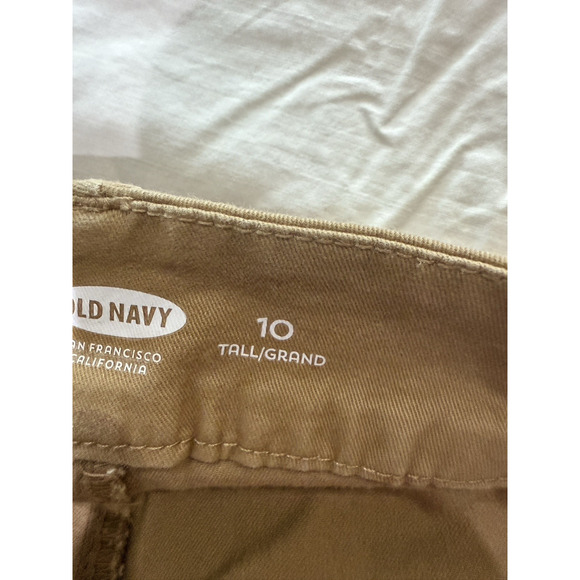 Old Navy Tan Khaki Women’s Jeans Beige Size 10 Tall High Rise Bootcut 0182 - Picture 3 of 8